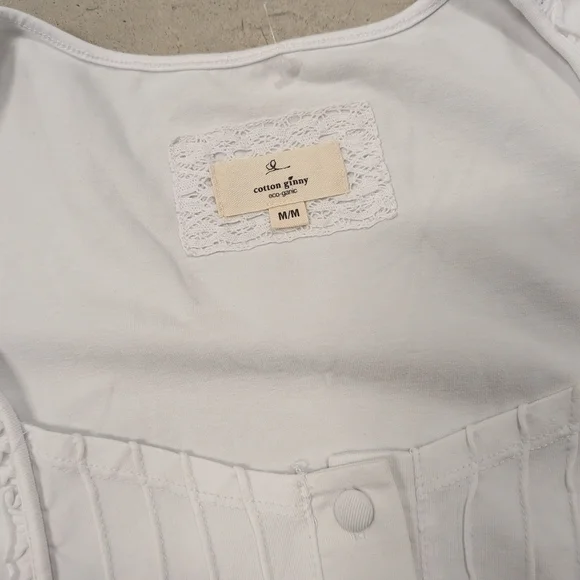 White Button-Front Top - Picture 3 of 3